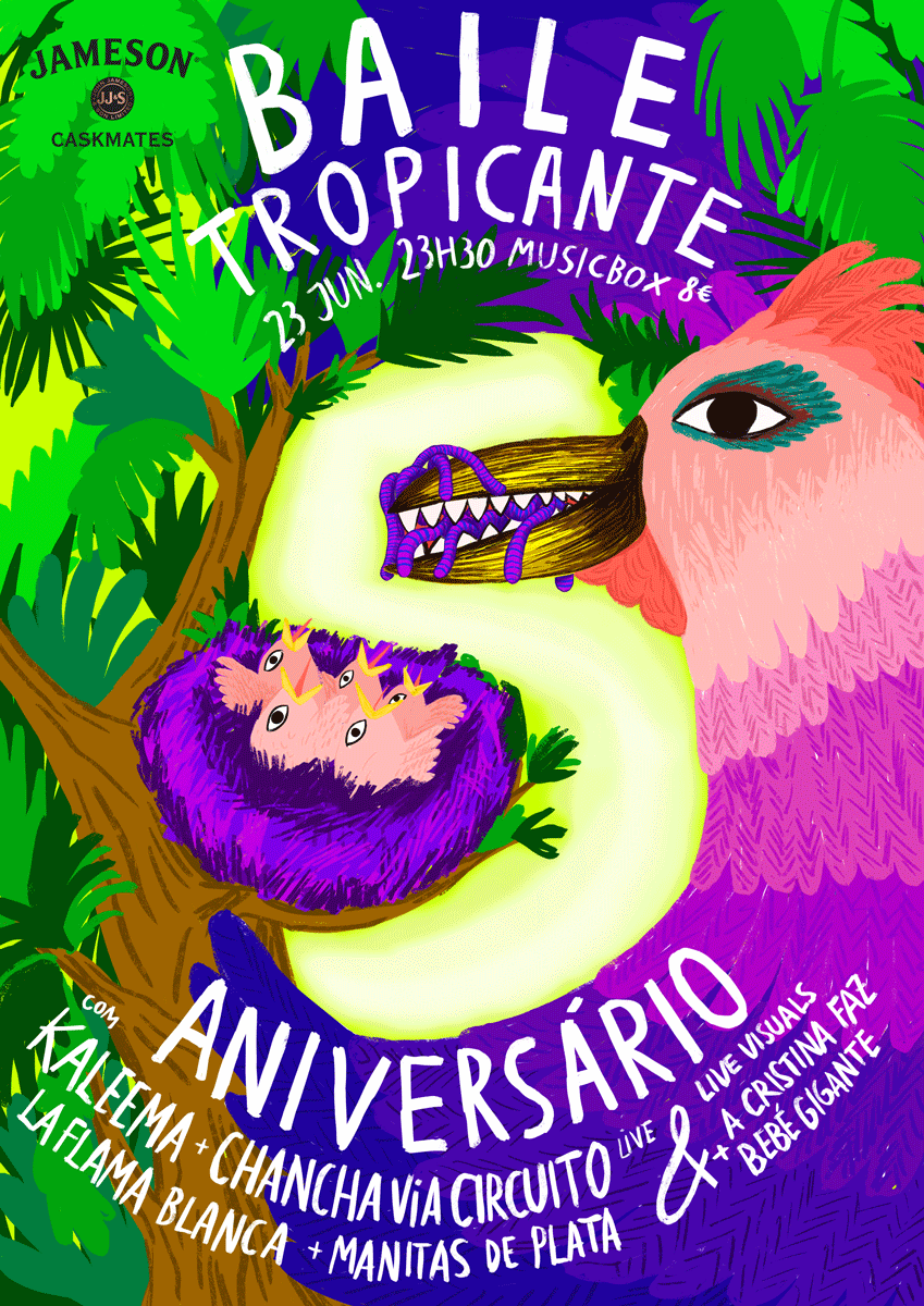 Baile Tropicante:  Aniversário com Kaleema + Chancha Via Circuito + La Flama Blanca + Manitas de Plata